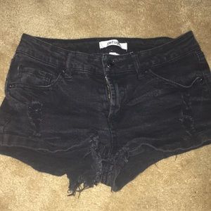 black denim jean shorts size 2